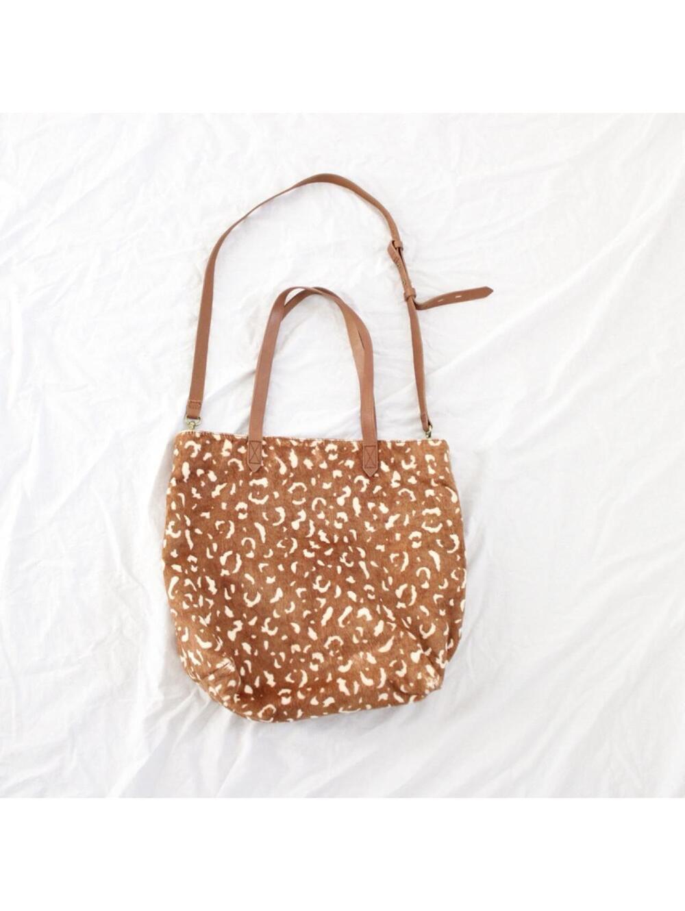 Madewell The Medium Transport Tote in Printed Calf Hair
